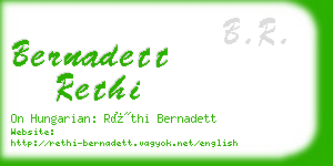 bernadett rethi business card